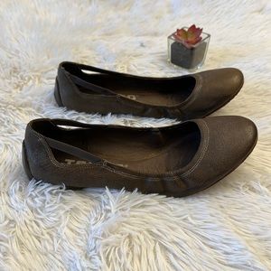 TSUBO Roana Brown Leather Bendable Ballerina Flats loafers women’s 8.5